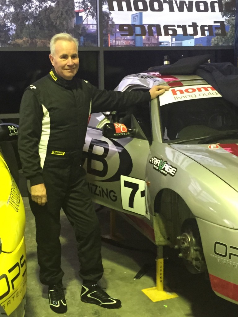 Ian Wood with the MG TF Cup he will drive at Winton